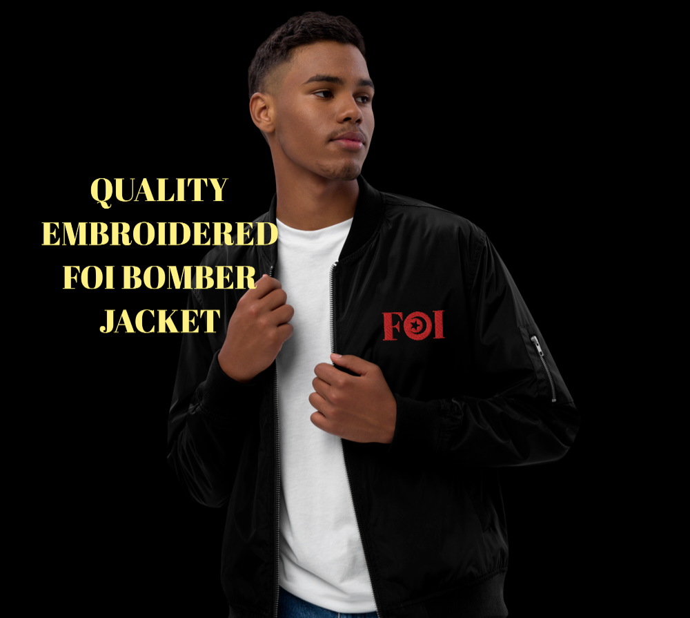 Embroidered FOI Premium bomber jacket